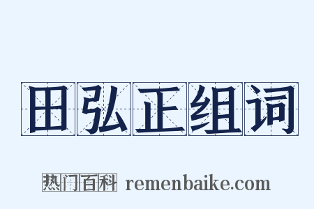 田弘正组词是什么意思的图片